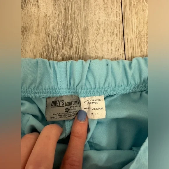 Grey’s Anatomy women’s light blue size small scrub pants - Picture 3 of 10